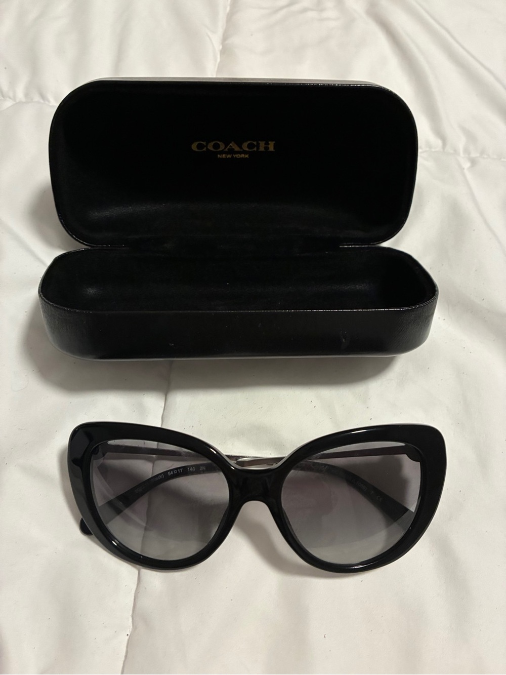 Coach Black Cat-Eye Sunglasses with Case